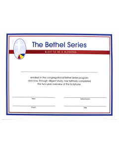Bethel Bible Series Congregational Certificates