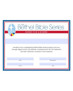 Bethel Bible Series Congregational Certificate - Editable